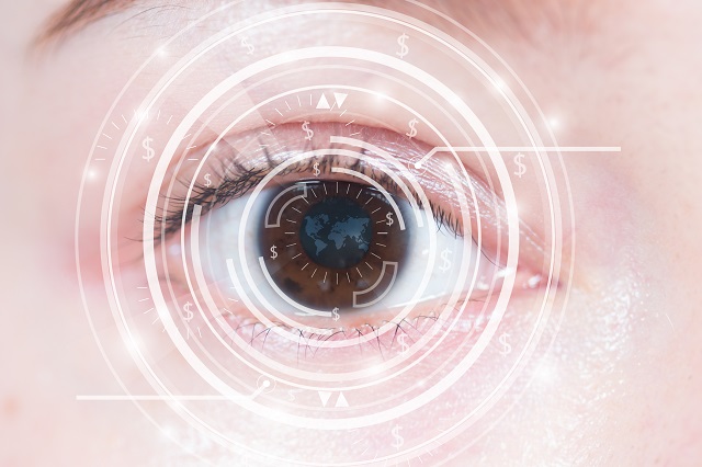 Lasik surgery eye concept